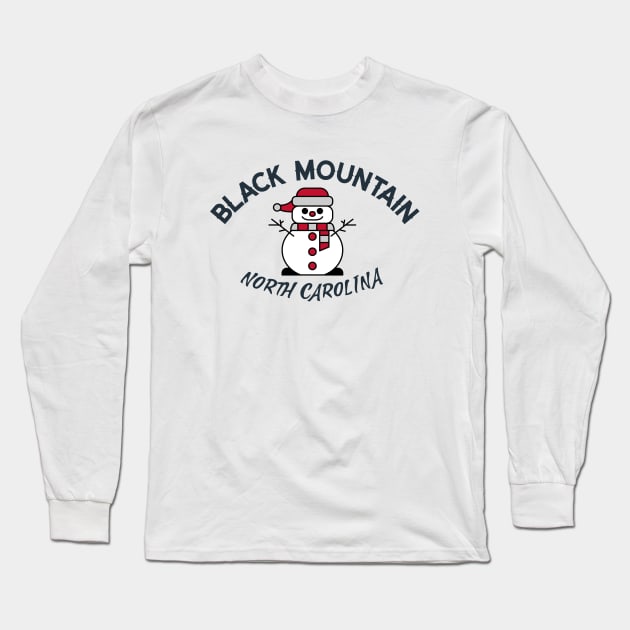 Black Mountain, North Carolina Winter Long Sleeve T-Shirt by Mountain Morning Graphics